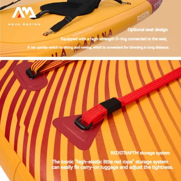 AQUA MARINA FUSION Stand Up Paddle Board Surfing Surfboard Longboard SUP Water Sports Accessory Inflatable 3.3m 3