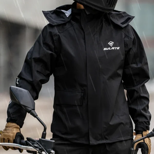 Raincoat Rain Pants Suit Motorcycle Split Body Rainstorm Proof Adult Take Away Electric Bicycle Reflective Riding Poncho 4