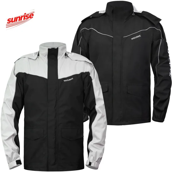 WOSAWE Motorcycle Riding Raincoat Waterproof Split Suit Anti-Storm Durable Jacket Off-road Outdoor Rain Gear for Bikers 5