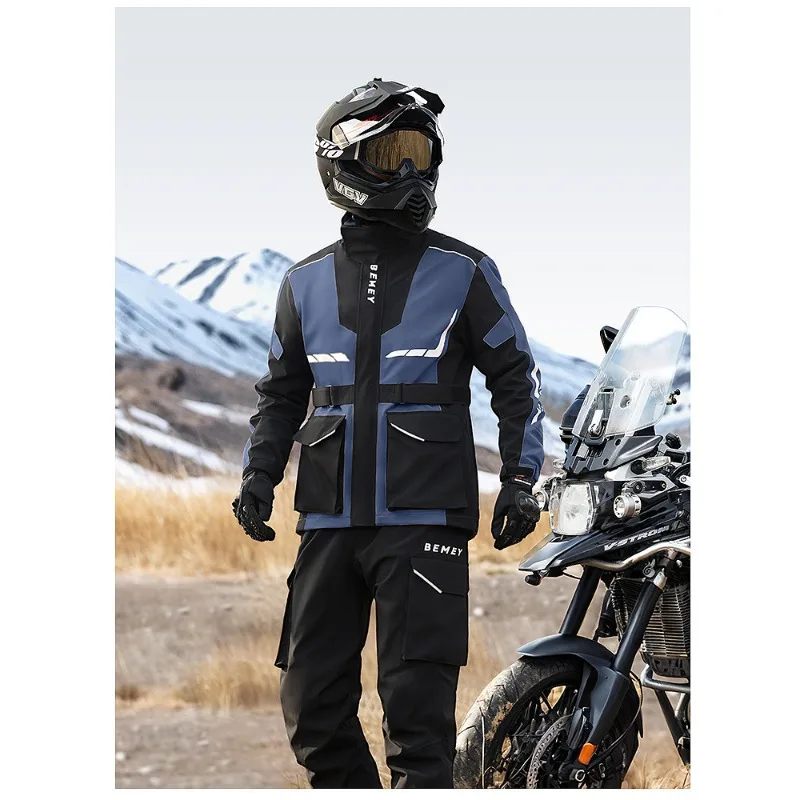 26N Motorcycle Rain Suit for Men Waterproof Rider Jacket Pants Set Full Body Storm Protection 2