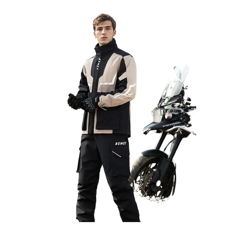 26N Motorcycle Rain Suit for Men Waterproof Rider Jacket Pants Set Full Body Storm Protection 4