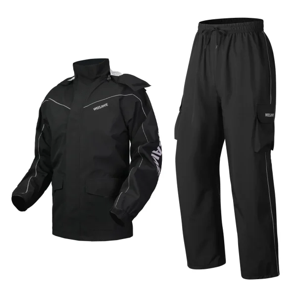 WOSAWE Motorcycle Riding Raincoat Waterproof Split Suit Anti-Storm Durable Jacket Off-road Outdoor Rain Gear for Bikers 6