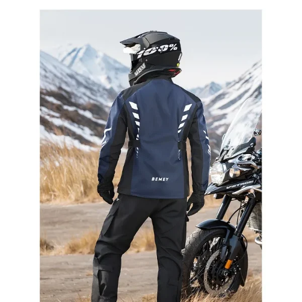 26N Motorcycle Rain Suit for Men Waterproof Rider Jacket Pants Set Full Body Storm Protection 3