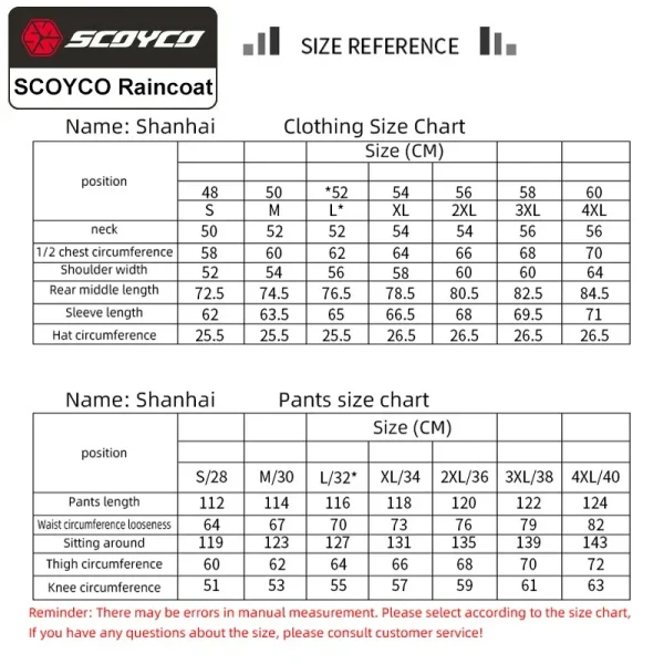 SCOYCO Motorcycle Split Raincoat Set Men Women Rainstorm Prevention Motocross Riding Jacket Moto Reflective Raincoat Rain Pants 6