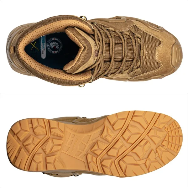 ROCKROOSTER Hiking shoes Men waterproof hunting Boots Tactical Desert Combat Boots trekking Ankle mountian cow Leather Sneakers 6