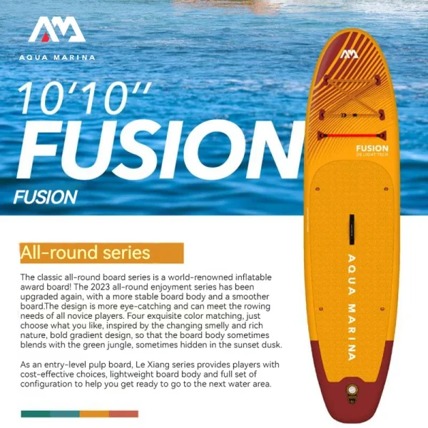 AQUA MARINA FUSION Stand Up Paddle Board Surfing Surfboard Longboard SUP Water Sports Accessory Inflatable 3.3m 2