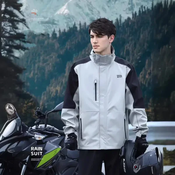 Motorcyclist Raincoat Split Motorcycle Raincoat Rain Motorcycle Waterproof Coat Rainstorm Rain Cover Men's Riding Raincoat 1