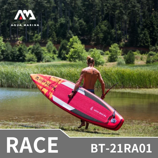 AQUA MARINA 2025New RACE SUP Competition Surfboard 3.8m/4.2m Water Sports Pointed Design Fast Surfing Inflatable Surfboard 18PSI 2