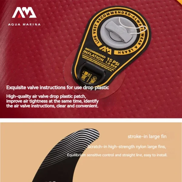 AQUA MARINA FUSION Stand Up Paddle Board Surfing Surfboard Longboard SUP Water Sports Accessory Inflatable 3.3m 4